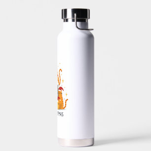 Meowy Catmas Katze Weihnachtsbaum Xmas (4) Trinkflasche