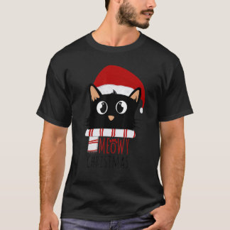 Meowy Catmas Katze Weihnachtsbaum Xmas Mädchen Jun T-Shirt