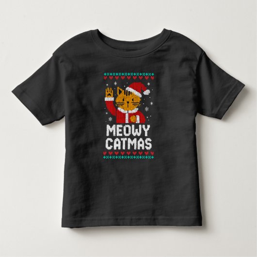 Meowy Catmas Kleinkind T-shirt (Vorderseite)