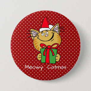 Meowy Catmas Large 3 Zoll Round Button