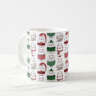 Meowy Catmas lustige und Niedliche Weihnachtskatze Kaffeetasse