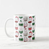 Meowy Catmas lustige und Niedliche Weihnachtskatze Kaffeetasse (Links)