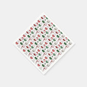 Meowy Catmas lustige und Niedliche Weihnachtskatze Serviette (Ecke)