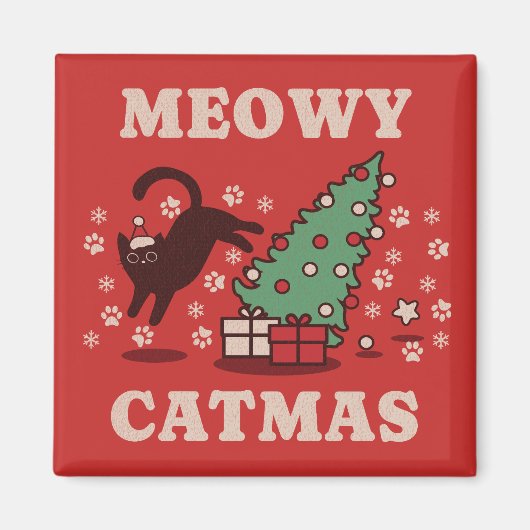 Meowy Catmas Magnet (Vorne)