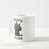 Meowy Catmas Moody cat Kaffeetasse (Vorderseite Links)
