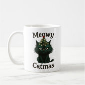 Meowy Catmas Moody cat Kaffeetasse (Links)