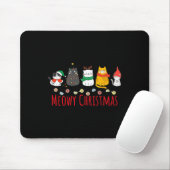 Meowy Catmas Niedlich Kitten Cat Weihnachtsmannmüt Mousepad (Mit Mouse)
