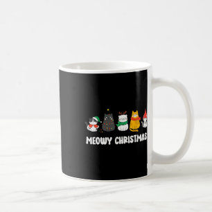 Meowy Catmas Niedlich Kitten Weihnachtsmannmütze W Kaffeetasse