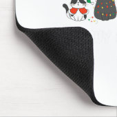Meowy Catmas Niedlich Kitten Weihnachtsmannmütze W Mousepad (Ecke)