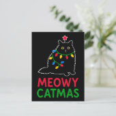 Meowy Catmas Postkarte (Stehend Vorderseite)