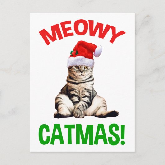 Meowy Catmas! Postkarte (Vorderseite)