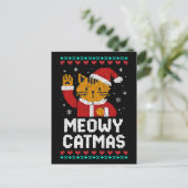 Meowy Catmas Postkarte (Stehend Vorderseite)