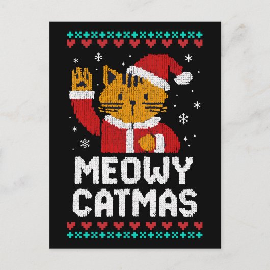 Meowy Catmas Postkarte (Vorderseite)