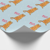 Meowy catmas Pub lustige Orangenkatze Weihnachten Geschenkpapier (Ecke)