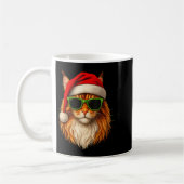 Meowy Catmas Santa Hat Maine Coon Cat Christmas Pa Kaffeetasse (Links)