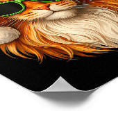 Meowy Catmas Santa Hat Maine Coon Cat Christmas Pa Poster (Ecke)