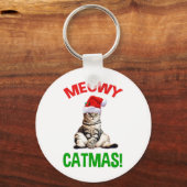 Meowy Catmas! Schlüsselanhänger (Vorderseite)