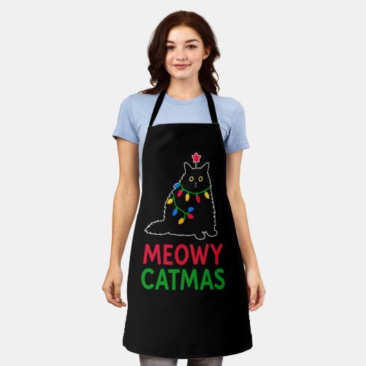 Meowy Catmas Schürze (Getragen)