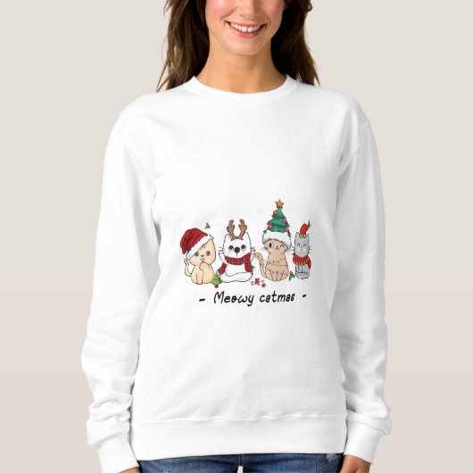 Meowy Catmas Sweatshirt (Vorderseite)