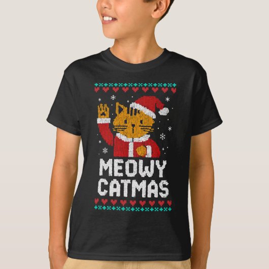 Meowy Catmas T-Shirt (Vorderseite)