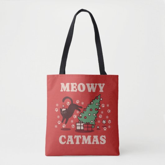 Meowy Catmas Tasche (Vorderseite)