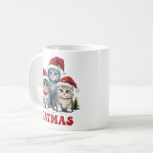 Meowy CaTMas Three SMiling Cats Kaffeetasse (Vorderseite Links)