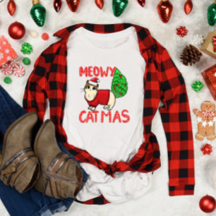 Meowy Catmas Weihnachten T-Shirt