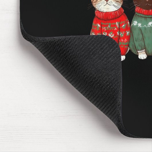 Meowy Catmas Weihnachten Weihnachten Weihnachten W Mousepad (Ecke)