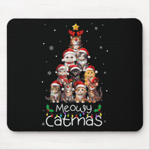 Meowy Catmas Weihnachtsbaum Weihnachten Weihnachts Mousepad