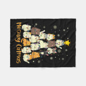 Meowy Catmas Weihnachtsbaum Xmas Girls Boys Fu Fleecedecke (Vorderseite (Horizontal))
