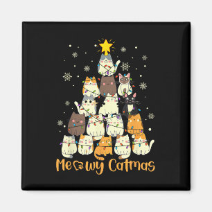 Meowy Catmas Weihnachtsbaum Xmas Girls Boys Fu Magnet