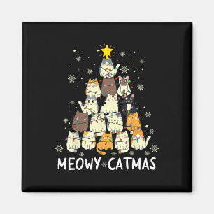 Meowy Catmas Weihnachtsbaum Xmas Girls Boys Fu Magnet