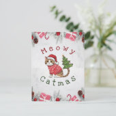 Meowy Catmas - Weihnachtskarten - Postkarten (Stehend Vorderseite)