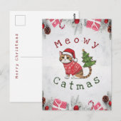 Meowy Catmas - Weihnachtskarten - Postkarten (Vorne/Hinten)