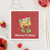Meowy Catmas Weihnachtskatze Papier Napkins Serviette (Beispiel)