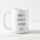 Meowy Catmas Welt größte Cat Mama Name Foto Kaffeetasse (Links)