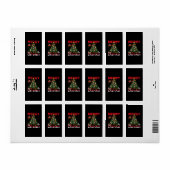 Meowy Chirstmas Adressaufkleber (Vorne)