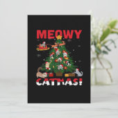 Meowy Chirstmas Save The Date (Stehend Vorderseite)