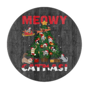 Meowy Chirstmas Schneidebrett
