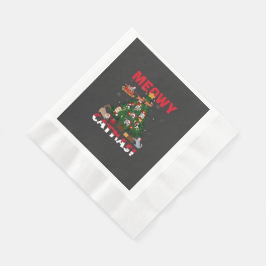 Meowy Chirstmas Serviette (Ecke)