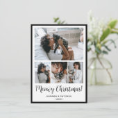 Meowy Christmas 4 Foto Feiertagskarte (Stehend Vorderseite)