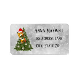 Meowy Christmas Address Labels Adressaufkleber