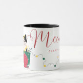 'Meowy Christmas' - Adorable Cat Cartoon Tasse (Zentrum)