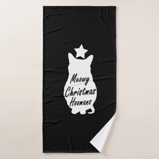 MEOWY Christmas Badehandtuch (Badehandtuch)