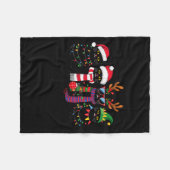 Meowy Christmas Black Cat Xmas For Cat Lover Cat M Fleecedecke (Vorderseite (Horizontal))