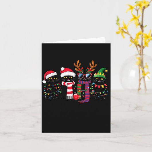 Meowy Christmas Black Cat Xmas For Cat Lover Cat M Karte (Gelbe Blume)