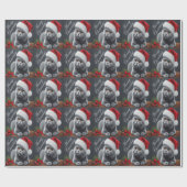 Meowy Christmas British Shorthair Santa Cat Geschenkpapier (Flach)