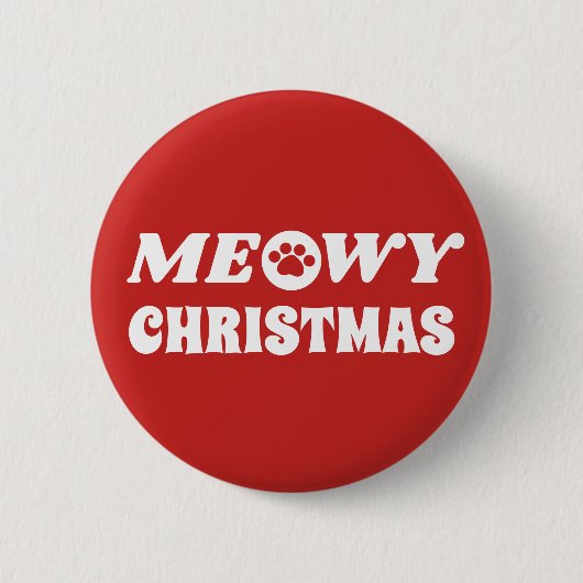 Meowy Christmas Button (Vorderseite)