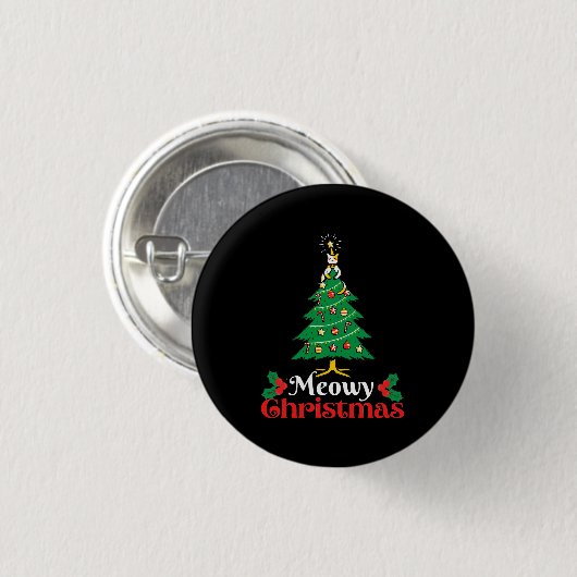 Meowy Christmas Button (Vorne & Hinten)