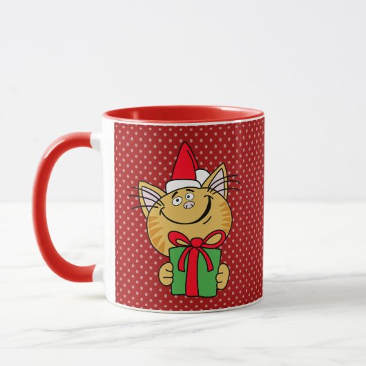 Meowy Christmas Cat 11 oz Classic Tasse (Links)